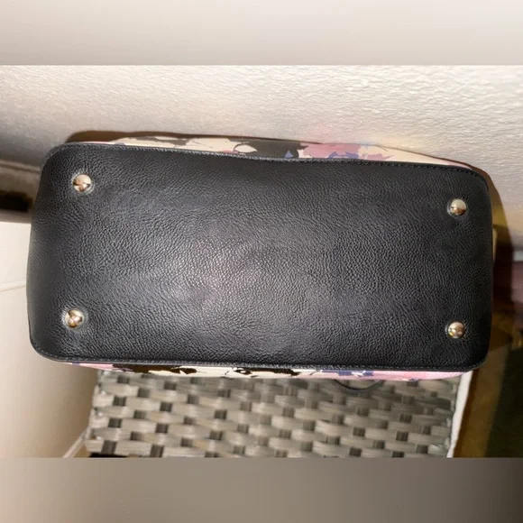 Nine West Floral Print Large Tote Bag – Pink, Purple & Blue - Picture 6 of 11